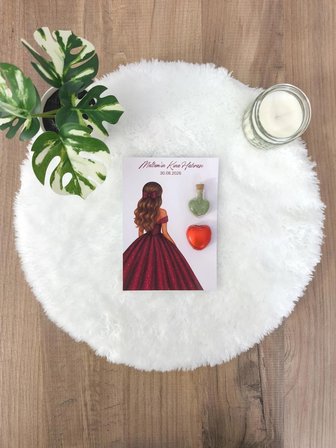 Pamuğum Atelier Mini Kalp Şişeli Kına Hediyelik (15 Adet)