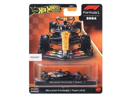 Hot Wheels Premium Formula 1 Yarış Arabası Tekli Paket 1/64 Ölçek Metal Gövde Mclaren Formula 1 Team (#4) HRV11 - JBM11