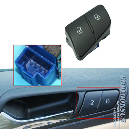 Volkswagen Passat 2006-2011 Kapi Kilit Dügmesi 422371196 