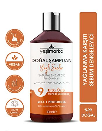 Yeşilmarka Doğal Şampuan – Yağlı Saçlar İçin 400ml