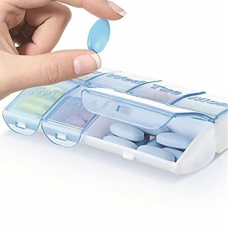 CT-STONES® Haftalık 7 Bölmeli İlaç Saklama ve Hatırlatma Kutusu