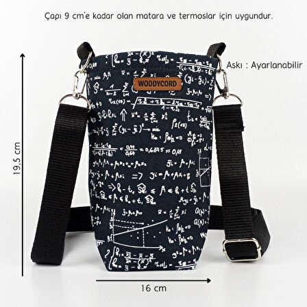 Woodycord 1 Litrelik Matara Kılıfı Su Şişesi Taşıma Çantası Water Bottle Bag