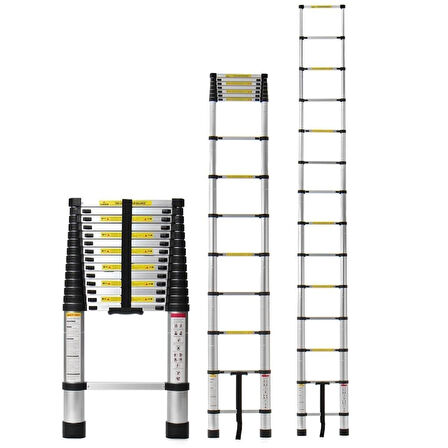 Teleskopik Merdiven Uzayan Merdiven 9 Basamaklı 2,6 Metre 