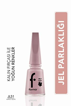 Flormar Jel Görünümlü Parlak Oje (Pembe) - Jelly Look Nail Enamel - JL51 Perfect Selfie - 8690604564194