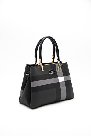 Kadın Omuz Çantası 1098-42307 SİLVER POLO Kadın ÇANTASI M129 SİYAH-MAT SİYAH