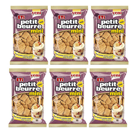 Eti Petit Beurre Mini Bisküvi 175 Gr x 6 Adet
