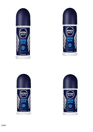82808 NIVEA MEN FRESH ACTIVE ROLL-ON  4 ADET