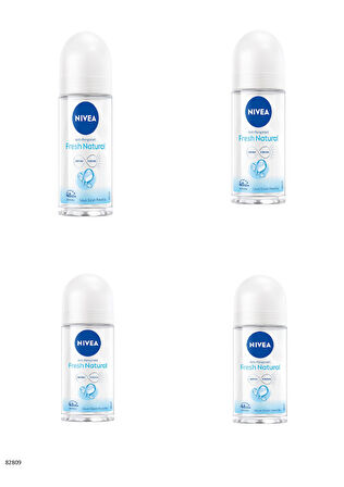 82809 NIVEA FRESH NATURAL ROLL-ON  4 ADET
