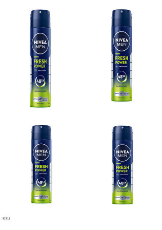 82912 NIVEA MEN FRESH POWER SPREY  4 ADET