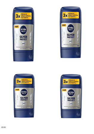 83181 NIVEA MEN SILVER PROTECT STICK  4 ADET