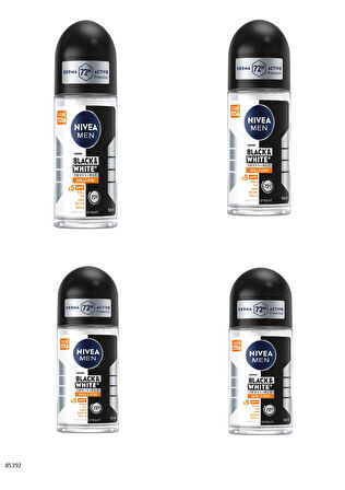85392 NIVEA MEN BLACK & WHITE INVISIBLE GÜÇLÜ ETKİ ROLL-ON  4 ADET