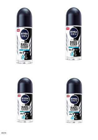 85970 NIVEA MEN BLACK & WHITE FRESH ROLL-ON  4 ADET