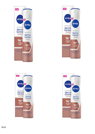 98509 NIVEA DERMA CONTROL CLINICAL SPREY 150ML  4 ADET