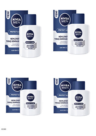 81300 NIVEA MEN PROTECT & CARE NEMLENDİRİCİ TIRAŞ SONRASI BALSAM  4 ADET