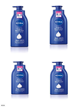 80204 NIVEA Besleyici Vücut Sütü  4 ADET
