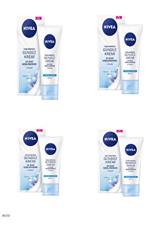 81152 NIVEA ESSENTIALS CANLANDIRICI NORMAL CİLTLER GÜNDÜZ KREMİ  4 ADET