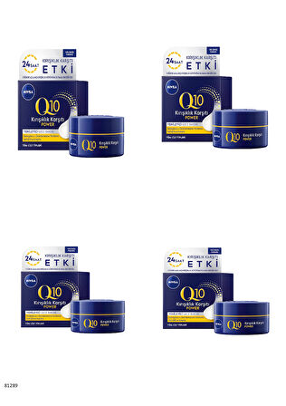 81289 NIVEA Q10 POWER KIRIŞIK KARŞITI GECE KREMİ  4 ADET