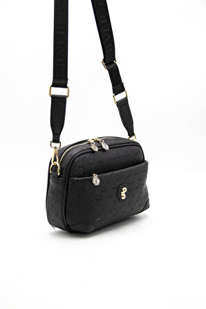 Kadın Çapraz Çanta 1094-42339 SİLVER POLO ÇAPRAZ Kadın ÇANTASI M46 SİYAH-MAT SİYAH