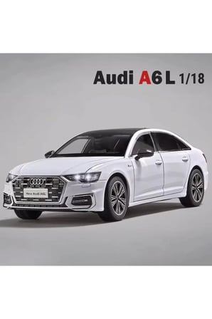 1:18 Audi A6 L Diecast Model Araba Sesli Işıklı Makam Arabası Audi A6 Long Araba Büyük