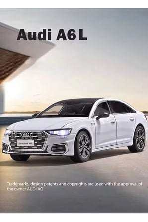 1:18 Audi A6 L Diecast Model Araba Sesli Işıklı Makam Arabası Audi A6 Long Araba Büyük