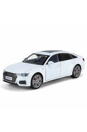 1:18 Audi A6 L Diecast Model Araba Sesli Işıklı Makam Arabası Audi A6 Long Araba Büyük