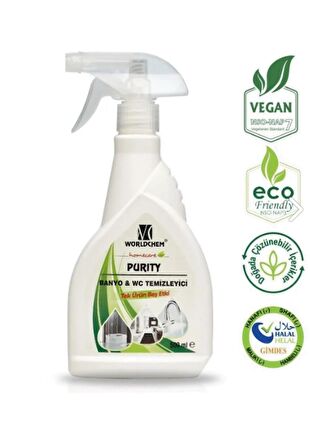 Worldchem Purity Banyo Ve Tuvalet Temizleyici 500ml Vegan Ve Helal Ve Çevre Dostu