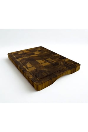Tik Chef Kesme Tahtası Medium Boy ENDGRAIN 30×20×3 cm Masif Ahşap Doğrama tahtası Sunum Tahtası