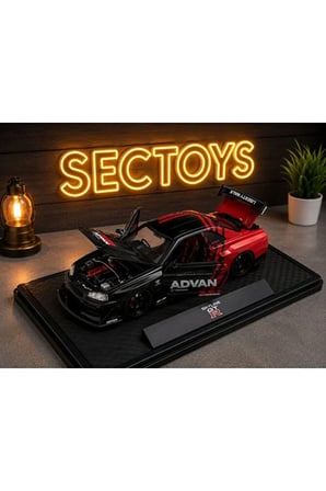 NİSSAN SKYLINE R34 LBWK SÜPER SILHOUETTE DİECAST MODEL ARABA NİSSAN SKYLINE GTR ARABA
