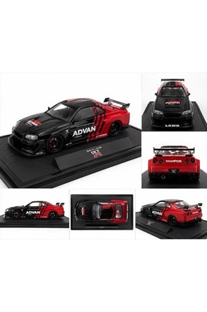 NİSSAN SKYLINE R34 LBWK SÜPER SILHOUETTE DİECAST MODEL ARABA NİSSAN SKYLINE GTR ARABA