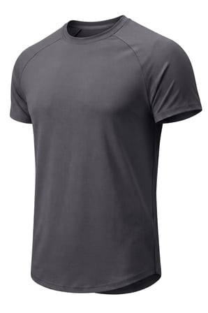 Erkek Spor Tişört Fitness Antrenman Tişörtü Oval Kesim Likralı Süprem Reglan Kol OVAL-T22