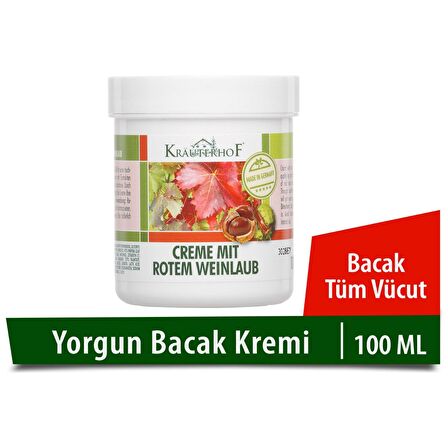 Krauterhof Kırmızı Asma Yaprağı ve At Kestanesi Ekstreli Bacak Kremi 100 ML