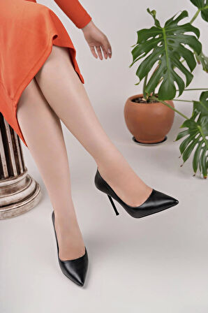 Nesil Shoes Hkm 507 Siyah Kalem Topuk Kadın Stiletto