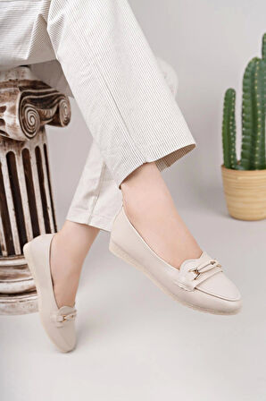 Nesil Shoes Mhd 62 Ten Taşlı Günlük Kadın Babet