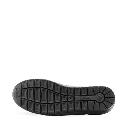 Forelli Twin 23409 Siyah Delikli Hakiki Deri Kadın Ayakkabı