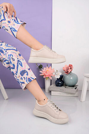 Nesil Shoes Dvm 840 Ten Dili Taşlı Kadın Sneakers