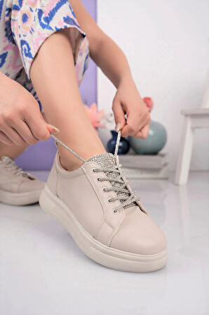 Nesil Shoes Dvm 840 Ten Dili Taşlı Kadın Sneakers