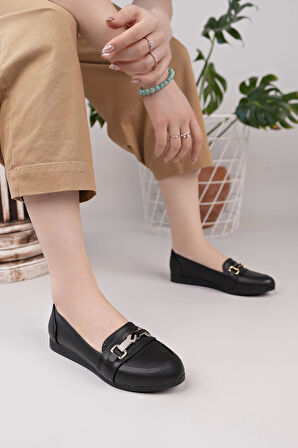 Nesil Shoes Sdf 624 Siyah Günlük Kadın Babet
