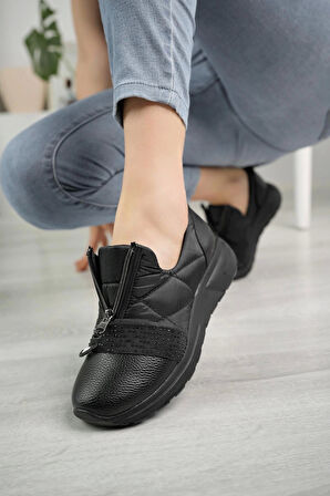 Nesil Shoes Wiss 1710 Siyah Anatomik Kadın Ayakkabı