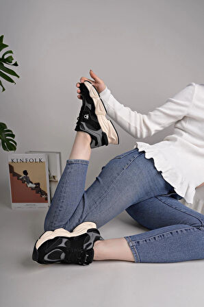 Benetton 11566 Siyah Füme Memory Foam Kadın Sneakers