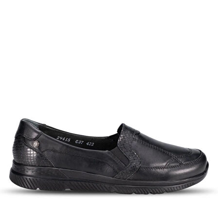 Forelli Dilmen 29415 Siyah Hakiki Deri Kadın Ayakkabı