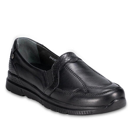 Forelli Dilmen 29415 Siyah Hakiki Deri Kadın Ayakkabı