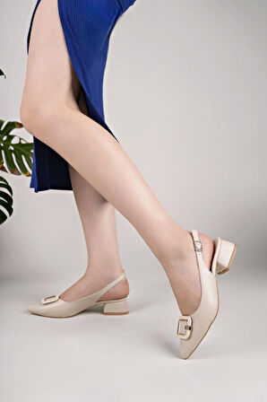 Nesil Shoes Elva 496 Bej Yazlık Kadın Ayakkabı