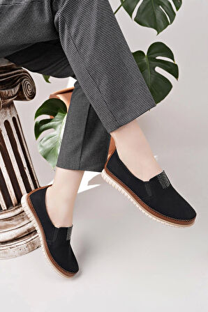 Nesil Shoes Selena 346 Siyah Taba Günlük kadın Ayakkabı