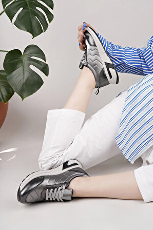Nesil Shoes Acr 170 Platin Paraşüt Kadın Ayakkabı