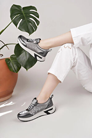 Nesil Shoes Acr 170 Platin Paraşüt Kadın Ayakkabı