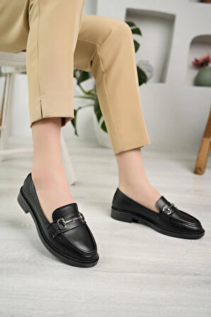 Nesil Shoes Süha 203 Siyah Anatomik Kadın Lofer
