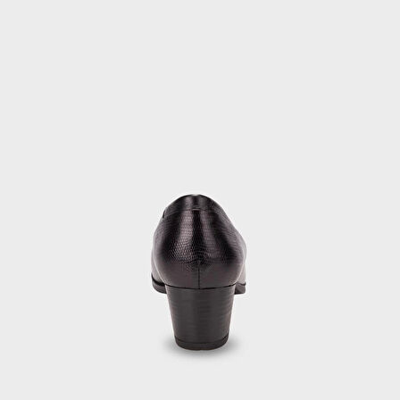 Forelli Orse 53409 Siyah Hakiki Deri Topuklu Kadın Ayakkabı