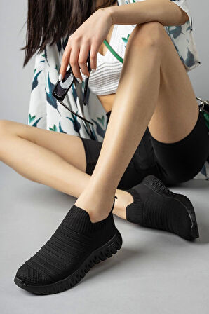 Nesil Shoes Dvm 505 SiyahTriko Kadın Sneakers