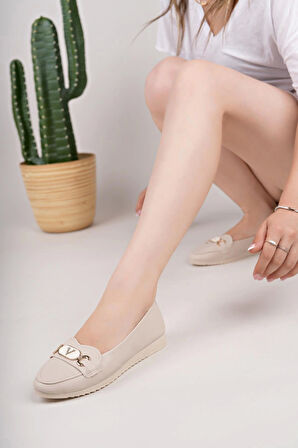 Nesil Shoes Mhd 64 Ten Taşlı Günlük Kadın Babet
