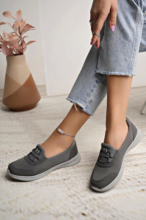 Nesil Shoes Bsea 575 Füme Memory Foam Kadın Yürüyüş Ayakkabısı